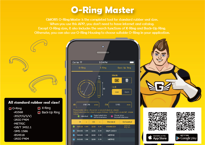 GMORS First APP is online!  Viton O-Ring｜FKM O-Ring｜O-Ring｜Hydraulic Seal｜Rubber  Grommet｜GMORS - Seals to Your Heart